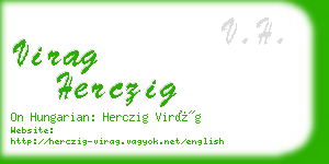 virag herczig business card